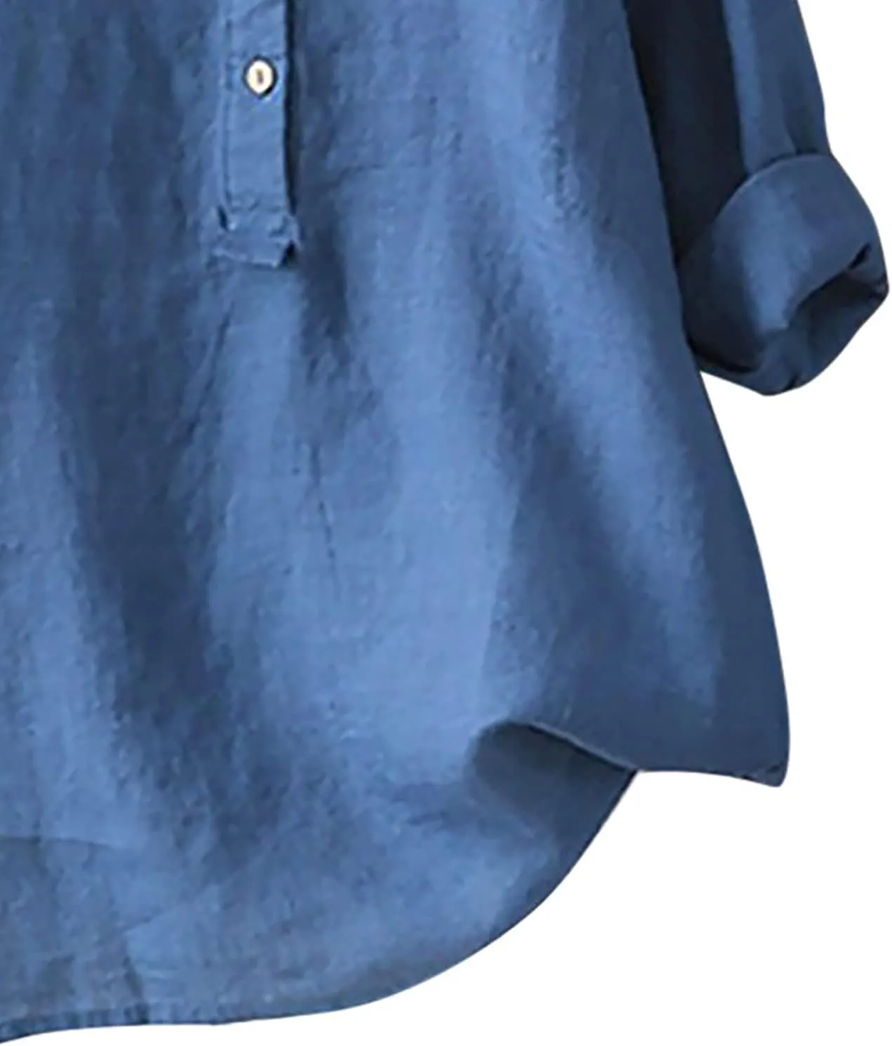 Women Linen Shirts Long Sleeve 2024 Casual Solid Color V-Neck Button Down Shirts Overszied Spring Tops Trendy