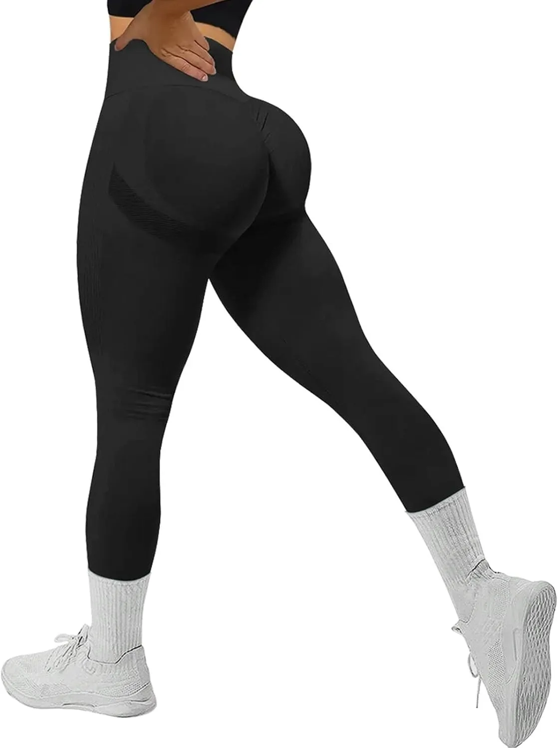 Women Seamless Leggings Smile Contour High Waist Workout Yoga Pants Scrunch Butt Gym Seamless Booty Tight