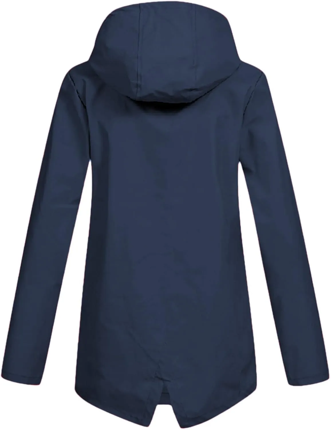 Women Waterproof Outdoor Hiking Raincoat Jacket Lined Rain Jacket Lightweight Hooded Jackets Trench Coats