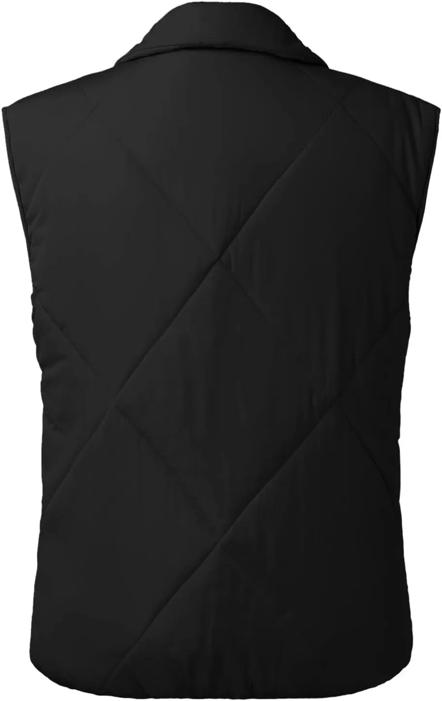 Womens 2024 Quilted Puffer Jacket Vest Fashion Cropped Sleeveless Down Coat Gilet Lightweight Casual Full Zip Outwear