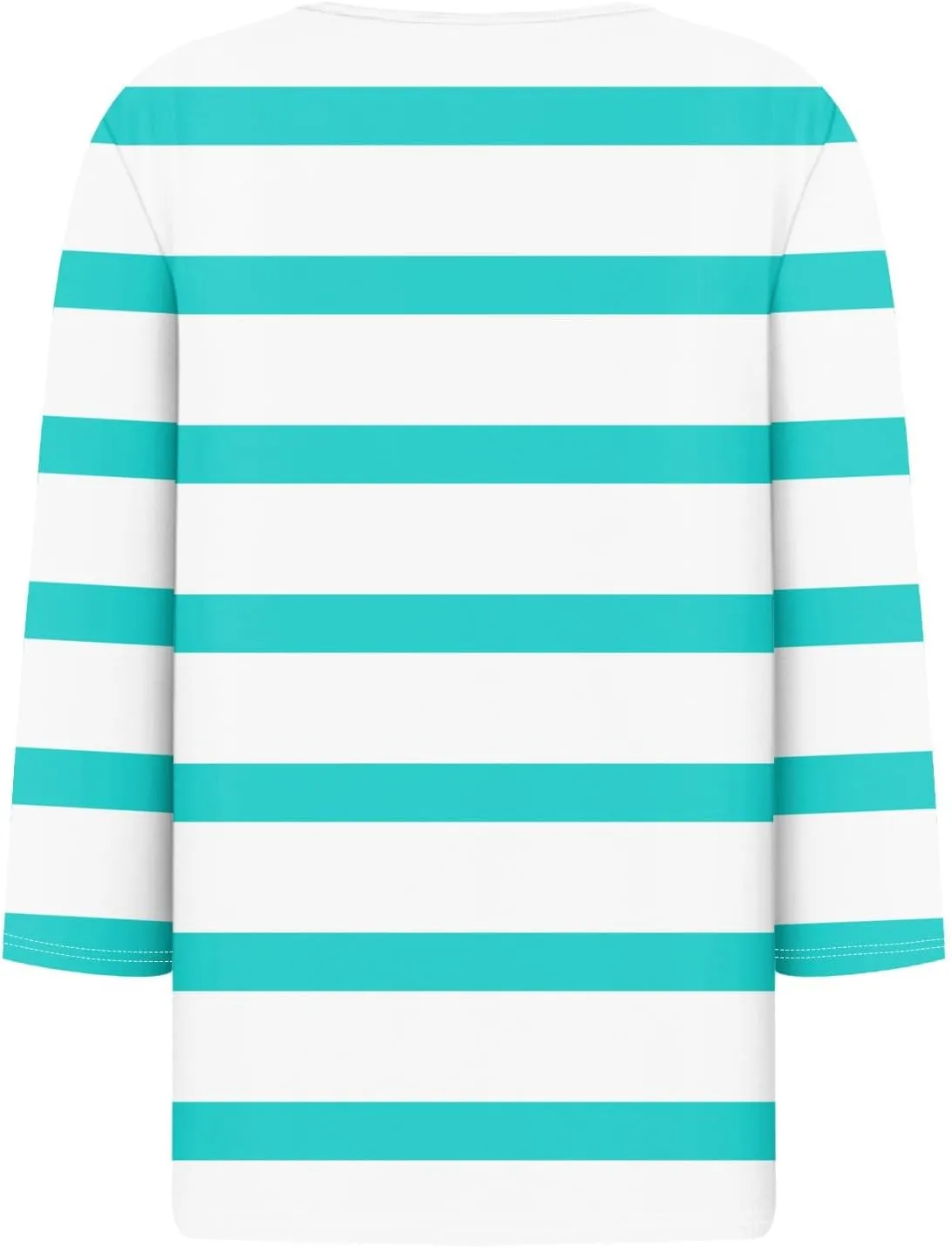 Womens 3/4 Sleeve Tops,Women's T-Shirts Dressy Button Down Tunic Tops Striped Blouses Henley V Neck Summer Cute Tees