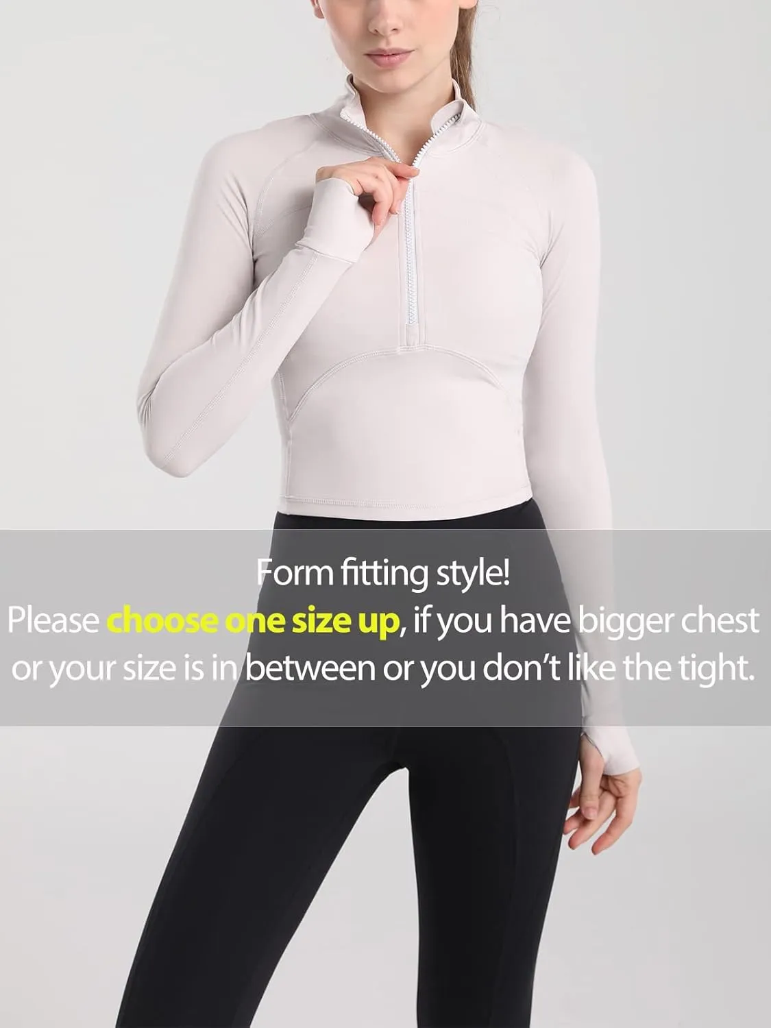 Women's Athletic Half Zip Pullover Sweatshirt Workout Top Crop Quarter Zip Pullover Yoga Running Jackets
