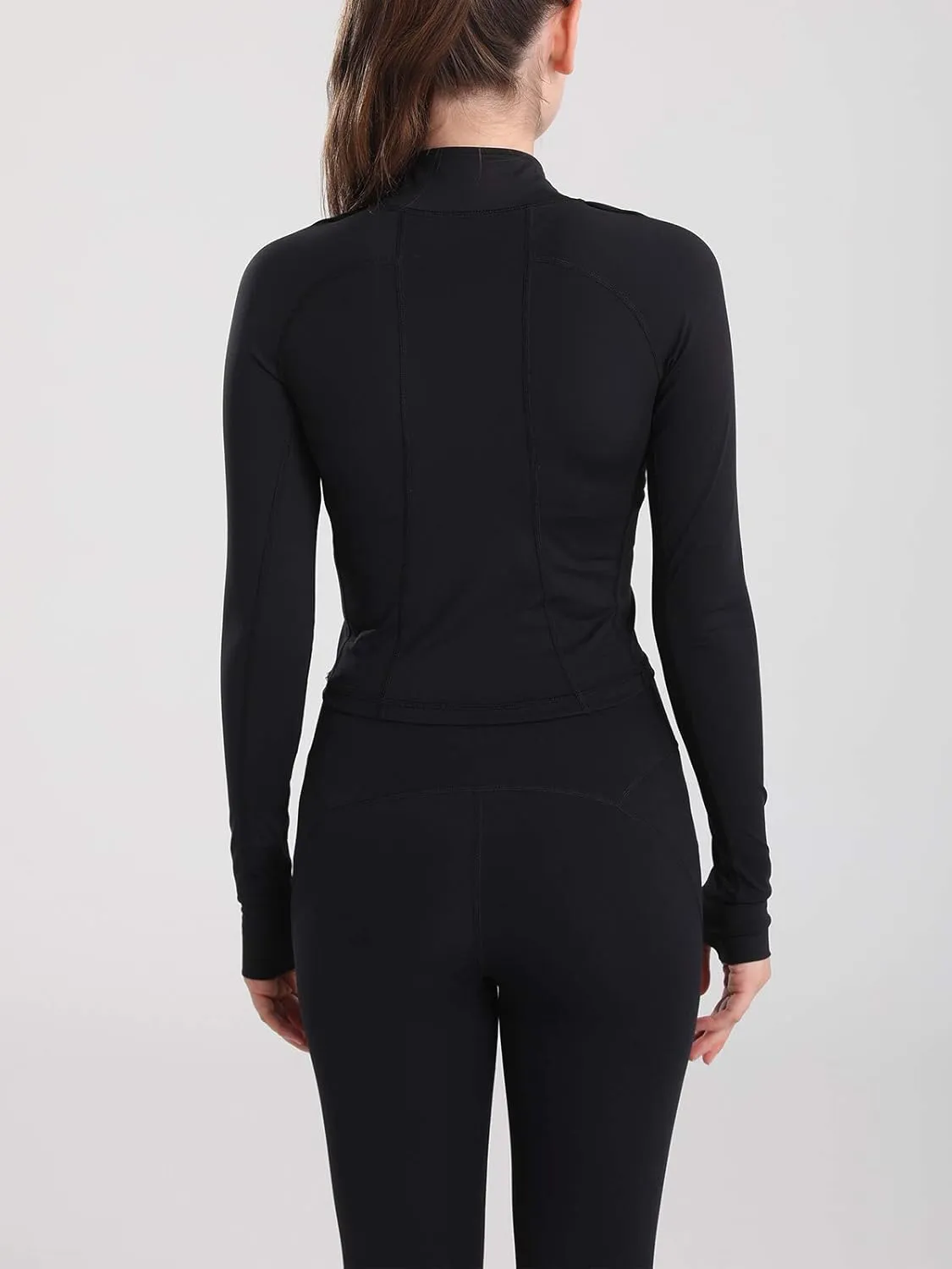Women's Athletic Half Zip Pullover Sweatshirt Workout Top Crop Quarter Zip Pullover Yoga Running Jackets