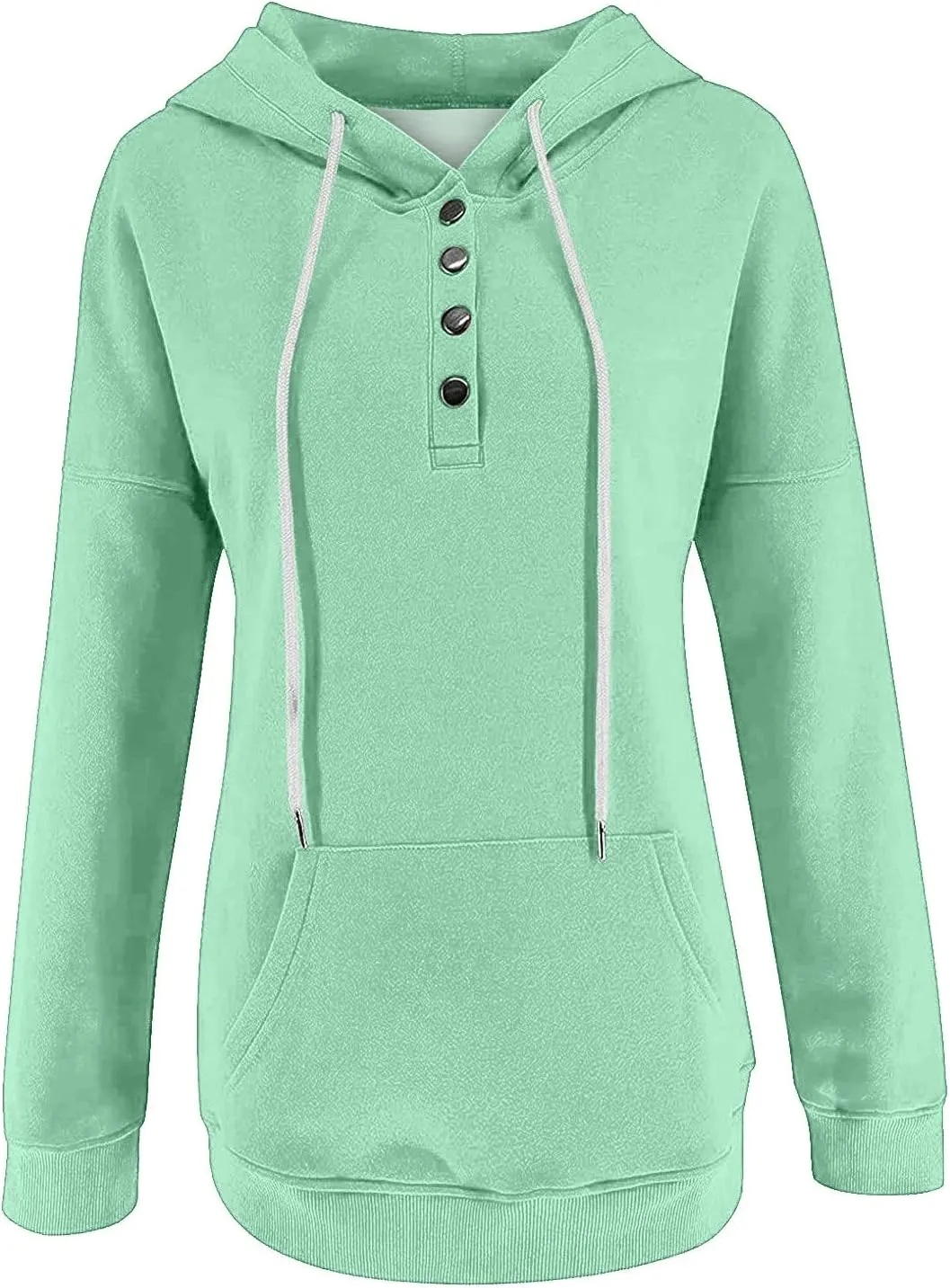 Women's Button Up Hoodies Sweatshirts Fleece Long Sleeve Athletic Workout Pullover Y2K Clothes Fall Winter Clothes