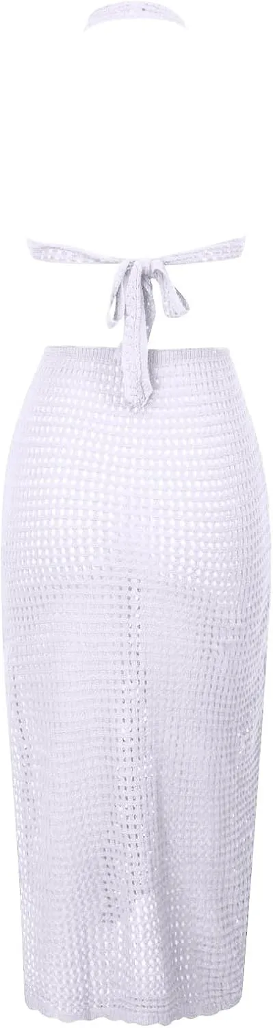 Womens Circular Suspender Skirt Beach Cover Up Long Skirt Beach Skirt plus Size Swimsuit Cover up Women