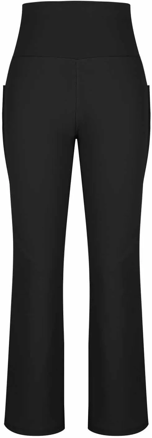 Women's High Waist Flare Yoga Pants Soft Tummy Control Bootcut Leggings Casual Workout Gym Pants with Side Pockets