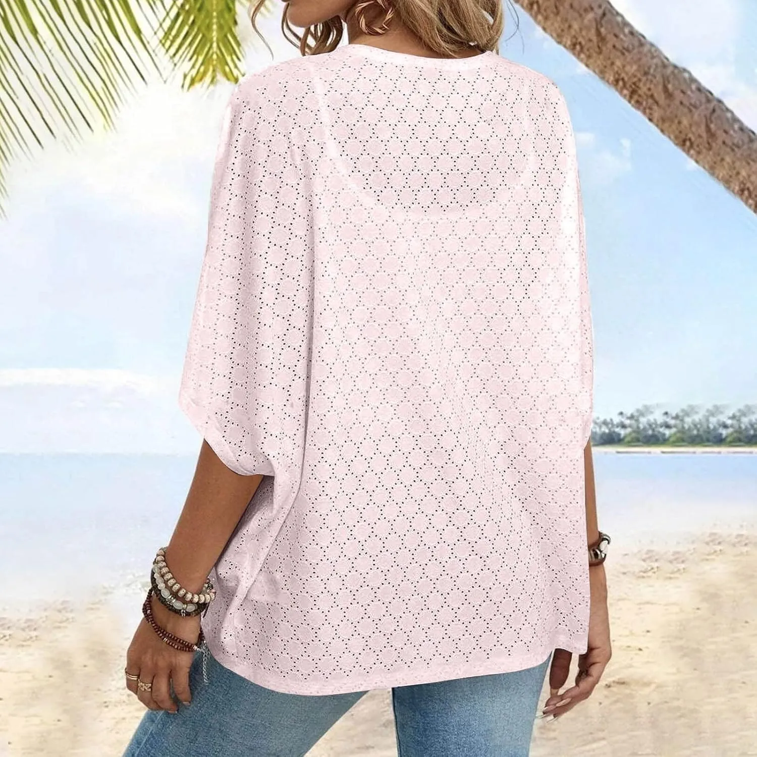 Womens Lightweight Shawls Summer Fashion Open Front Cardigan Oversized Cover Up Kimonos Loose Shrugs Top Blouses