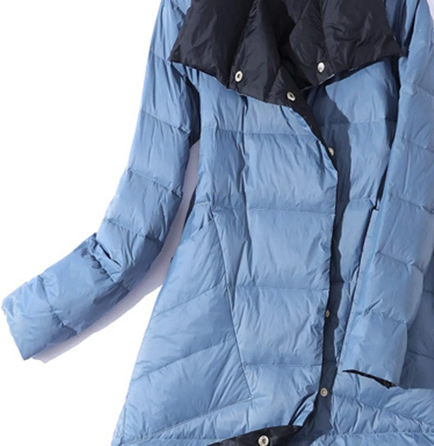 Women's Quilted Lightweight Puffer Jacket Thickened Long Winter Coats Zip Up Plus Size Casual Baggy Down Outerwear