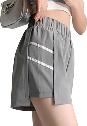 Women's Running Athletic Cargo Shorts Quick Dry Workout Gym Sporty Shorts Pants High Waisted Summer Beach Shorts