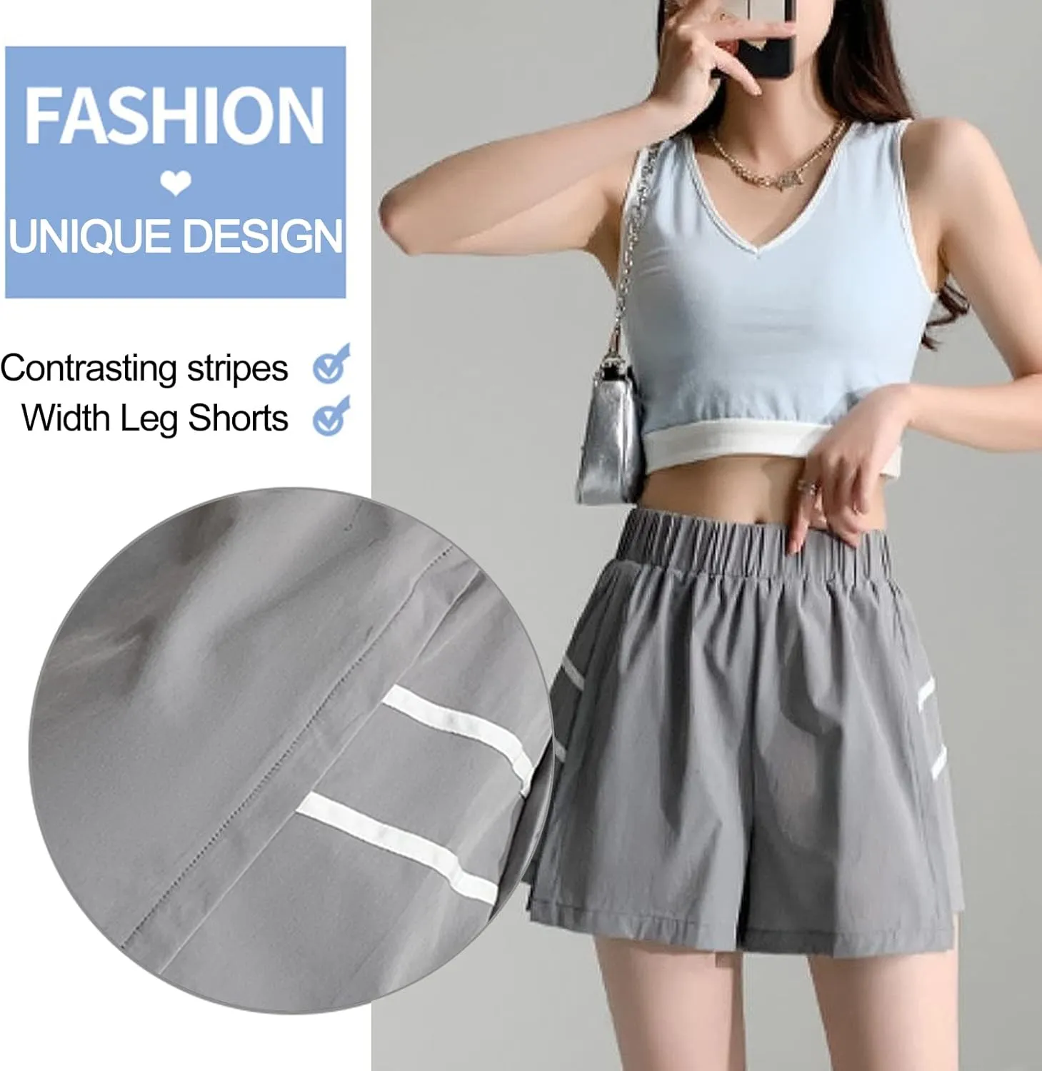 Women's Running Athletic Cargo Shorts Quick Dry Workout Gym Sporty Shorts Pants High Waisted Summer Beach Shorts