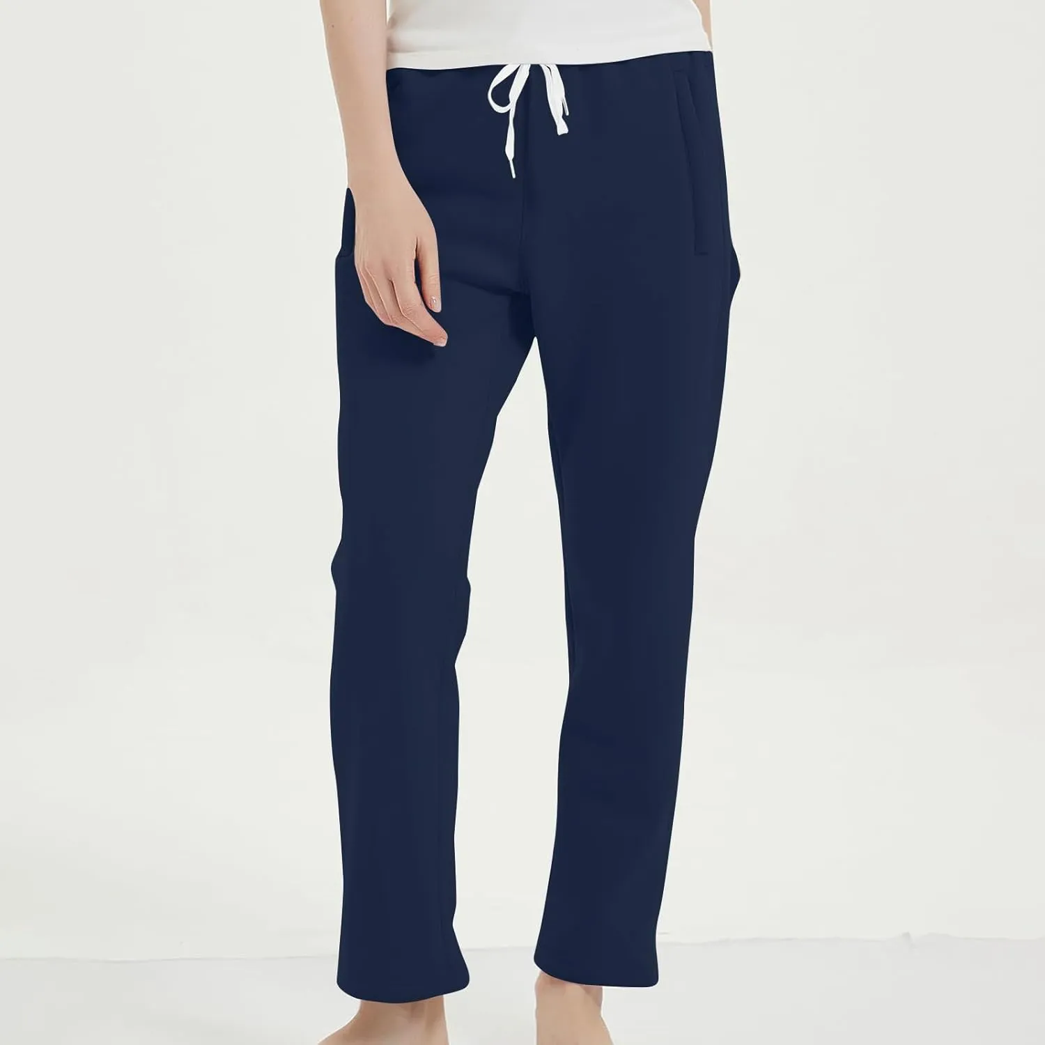 Womens Sherpa Lined Athletic Sweatpants Thermal Winter Warm Jogger Pants Fleece Lined Sweatpants with Pockets