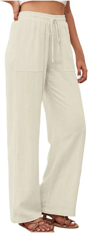 Womens Slacks Plus Size Straight Leg Joggers High Waisted Travel Pants Gym Pants Loose Tall Pants Workout Trousers
