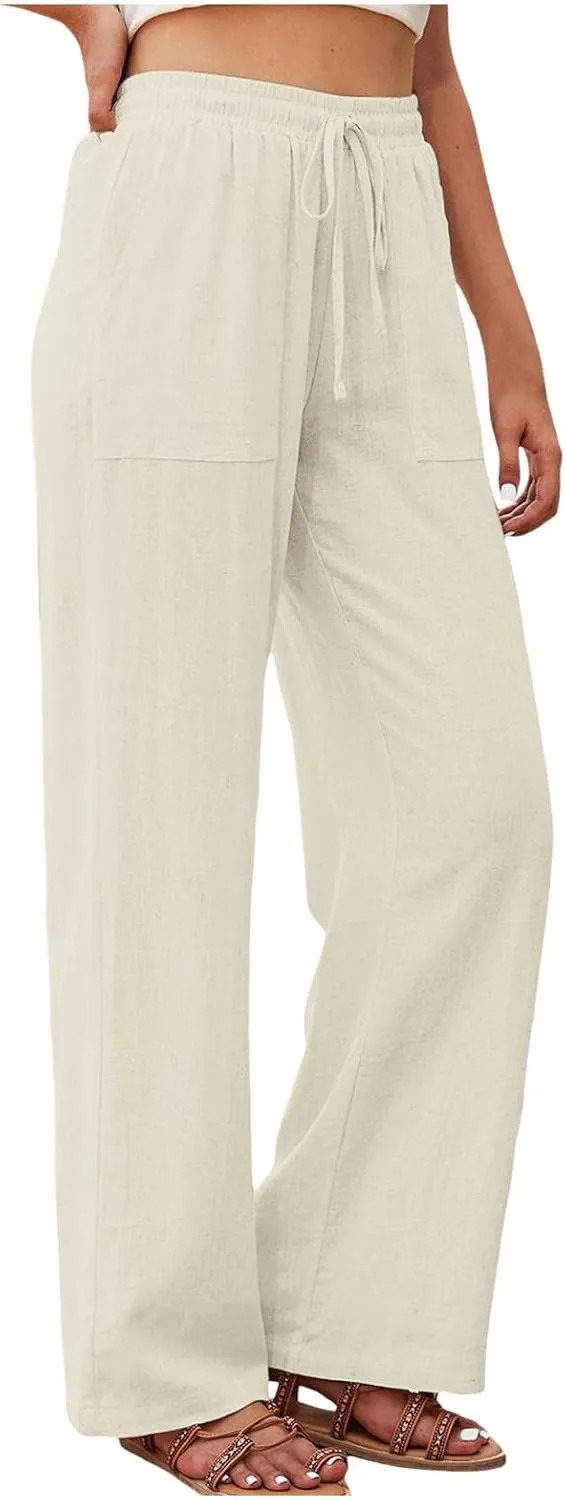 Womens Slacks Plus Size Straight Leg Joggers High Waisted Travel Pants Gym Pants Loose Tall Pants Workout Trousers