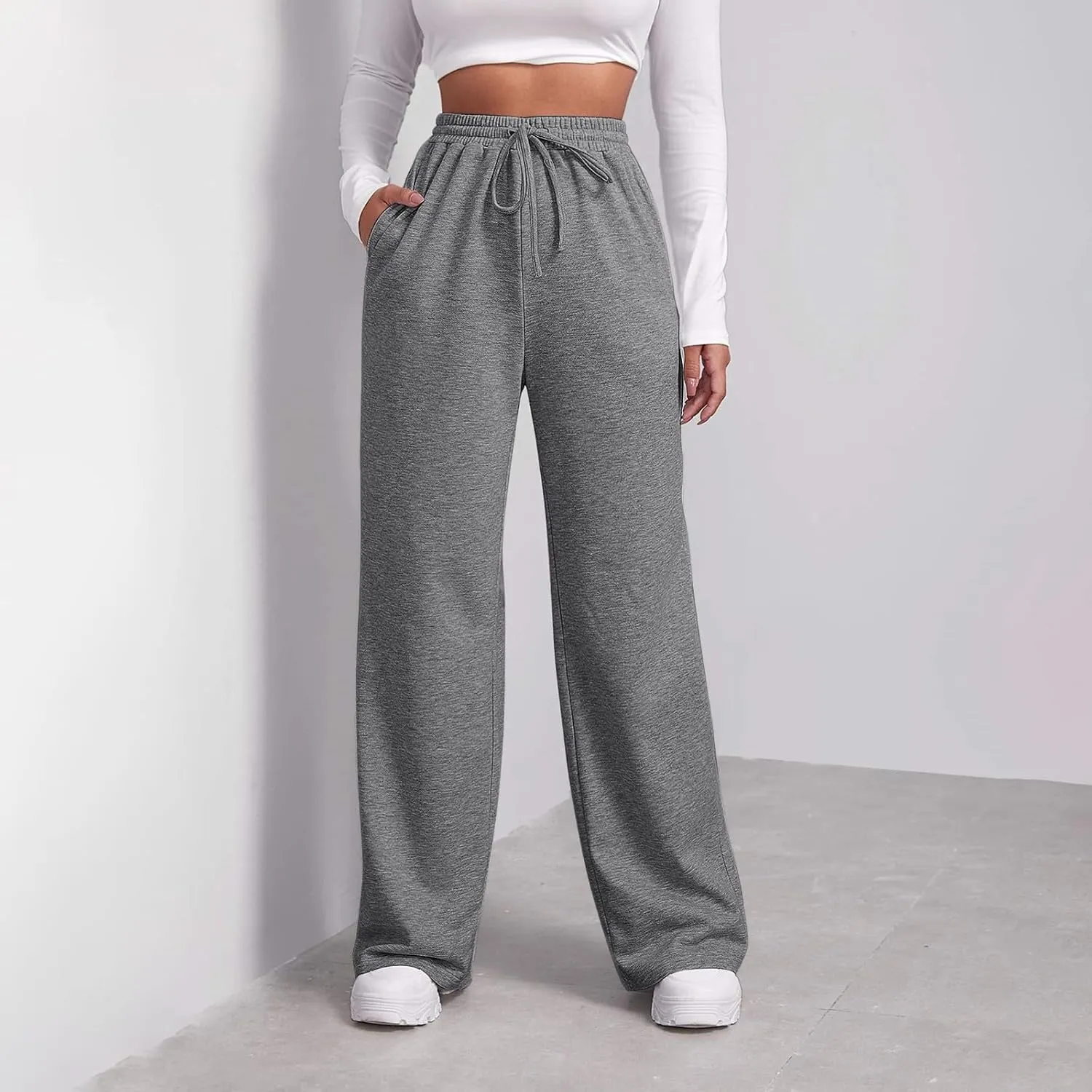 Womens Sweatpants Plus Size Casual Lounge Joggers Fashion Loose Fit Comfy Trendy Cute Gym Pants Trousers