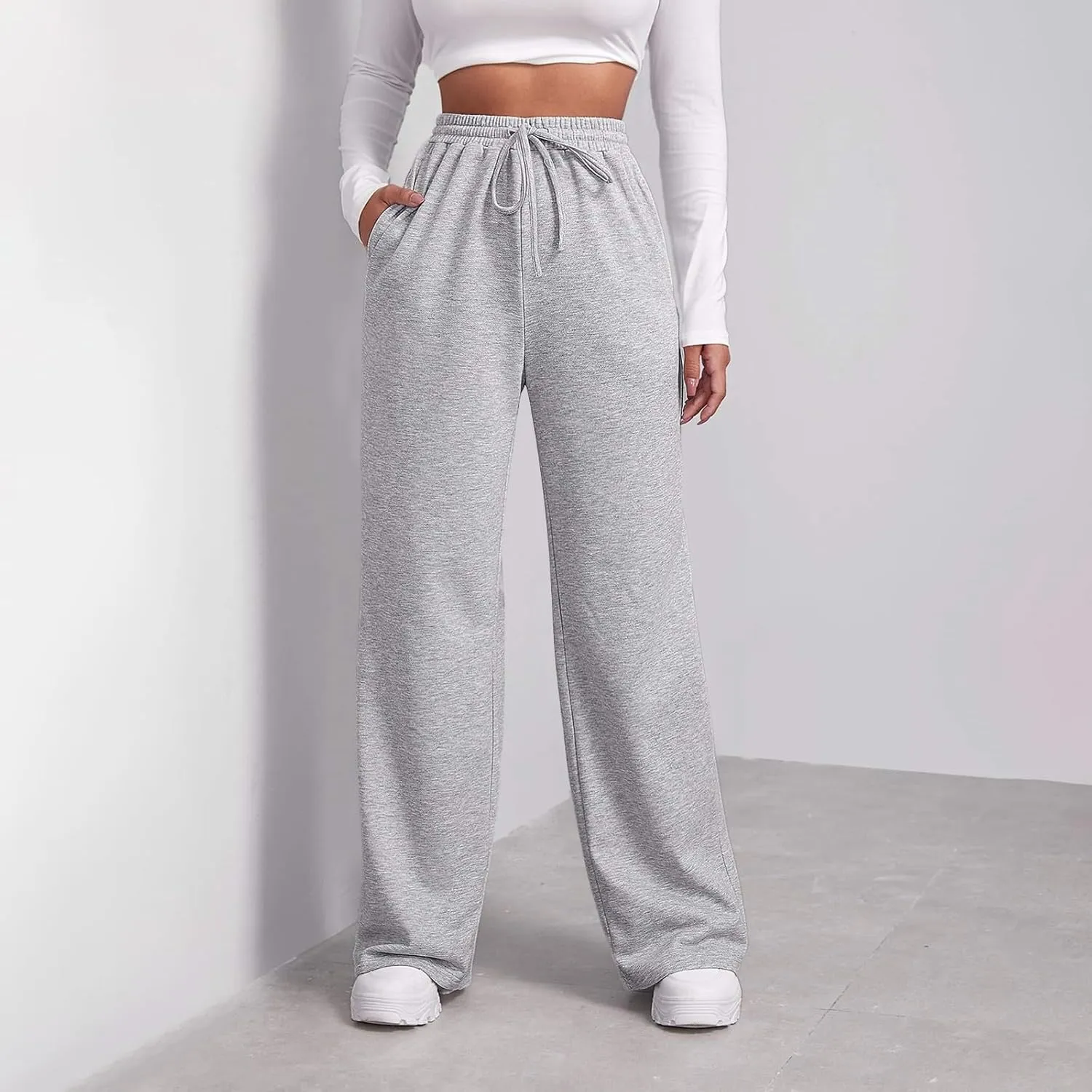 Womens Sweatpants Plus Size Casual Lounge Joggers Fashion Loose Fit Comfy Trendy Cute Gym Pants Trousers