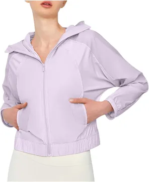 Women's UPF 50  Sun Protection Shirts UV Long Sleeve Zip Hoodies SPF Lightweight Jacket Pockets Hiking Swim Rash Guard