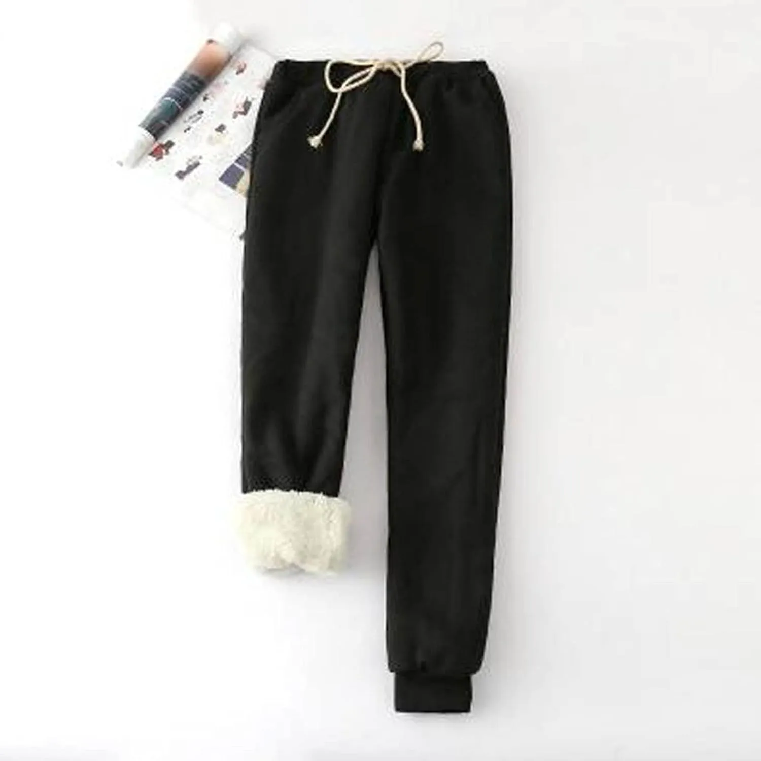 Women's Warm Sherpa Lined Athletic Sweatpants Jogger Fleece Pants Fleece Lined Sweatpants Women Joggers Winter Pants