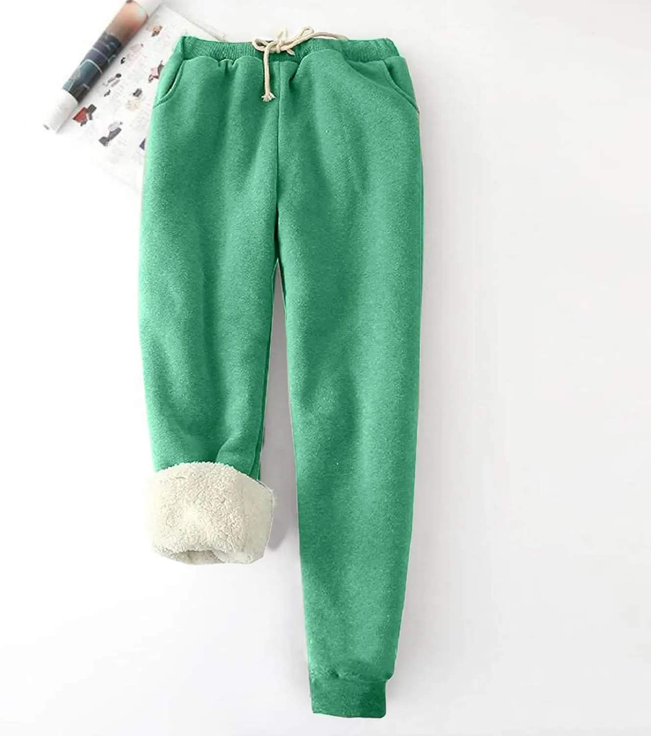 Women's Warm Sherpa Lined Athletic Sweatpants Jogger Fleece Pants Fleece Lined Sweatpants Women Joggers Winter Pants