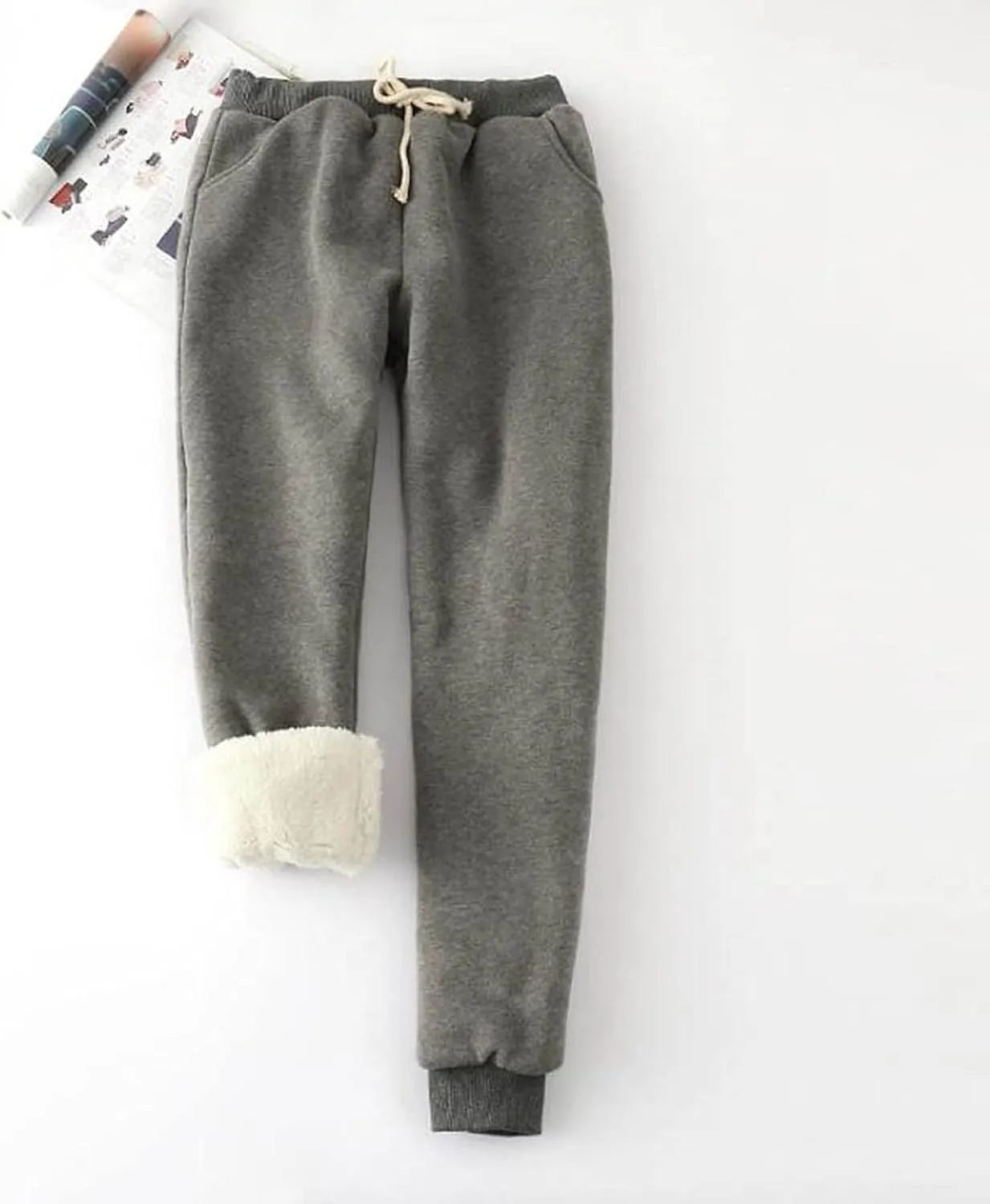 Women's Warm Sherpa Lined Athletic Sweatpants Jogger Fleece Pants Fleece Lined Sweatpants Women Joggers Winter Pants