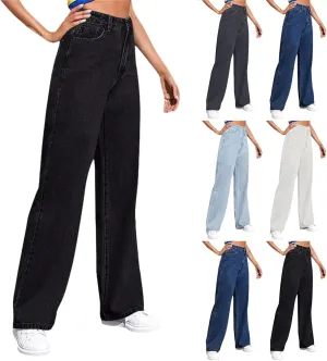 Women's Wide Leg Jeans Womens Jeans High Waisted Denim Pants for Women with Pockets Trendy Casual