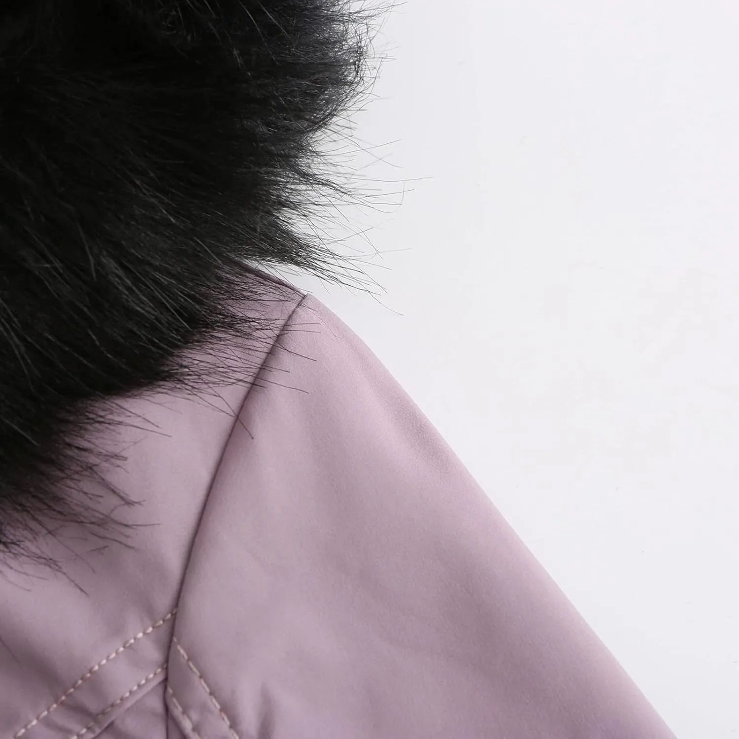 Women's Winter Warm Coats Faux Fur Removable Hooded Down Jackets Trendy Windbreaker Puffer Coats Motorcycle Jackets