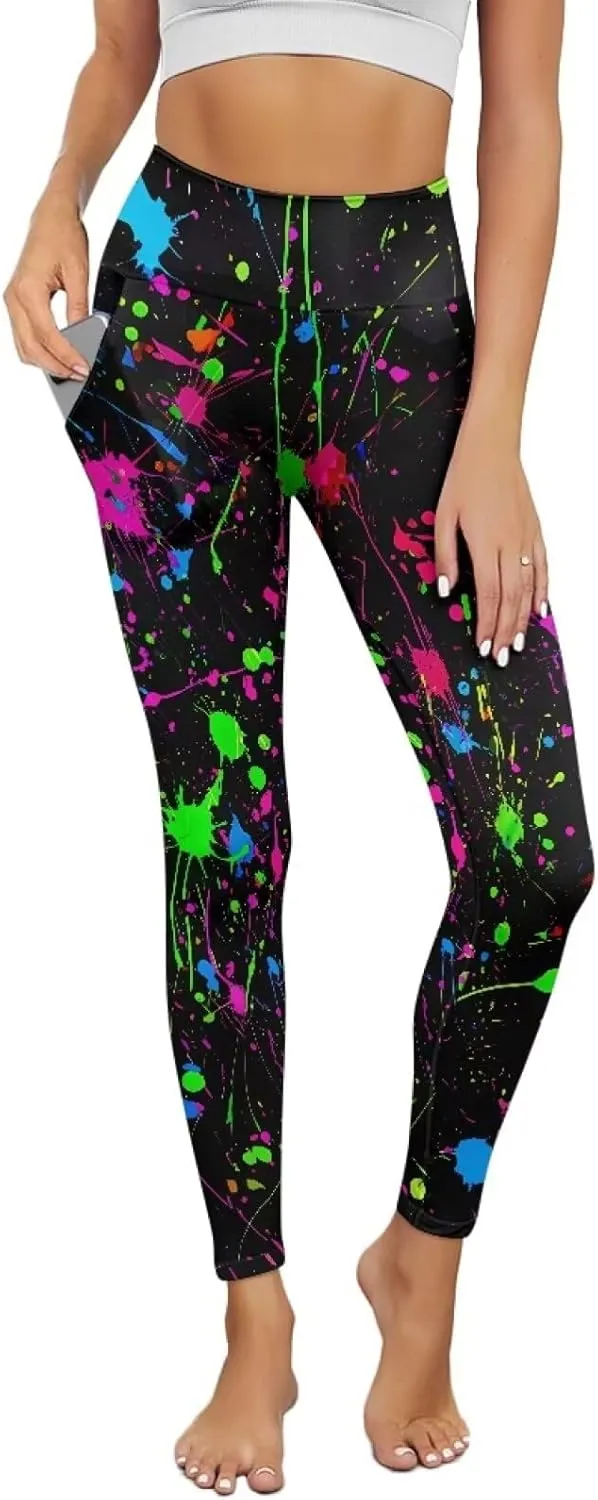 Women's Yoga Pants with Pockets Leggings 2025 Trendy Athletic Workout Workout Gym Leggings Pilates Dance