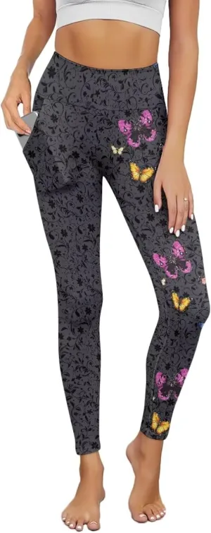 Women's Yoga Pants with Pockets Leggings 2025 Trendy Athletic Workout Workout Gym Leggings Pilates Dance