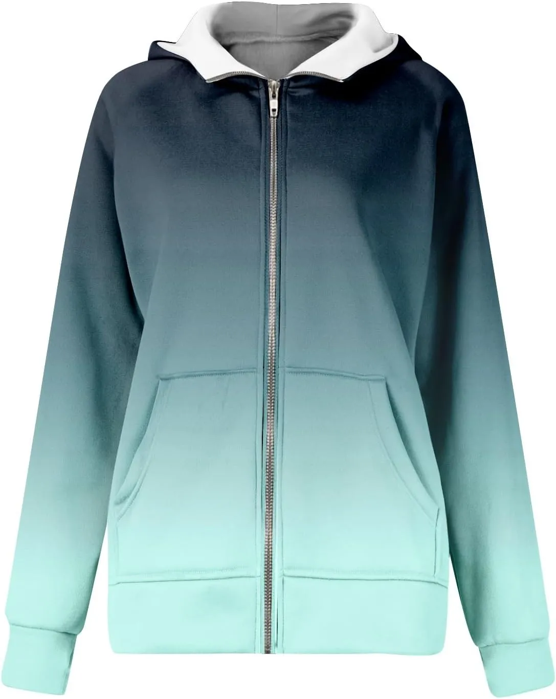Womens Zip Up Hoodies Oversized Cropped Sweatshirts Fleece Jackets Fall Casual Comfy Gym Tops Winter Warm Clothes 2024