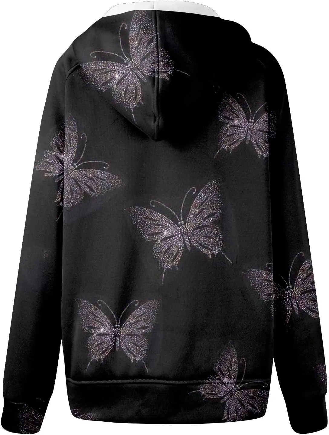 Womens Zip Up Hoodies Oversized Cropped Sweatshirts Fleece Jackets Fall Casual Comfy Gym Tops Winter Warm Clothes 2024