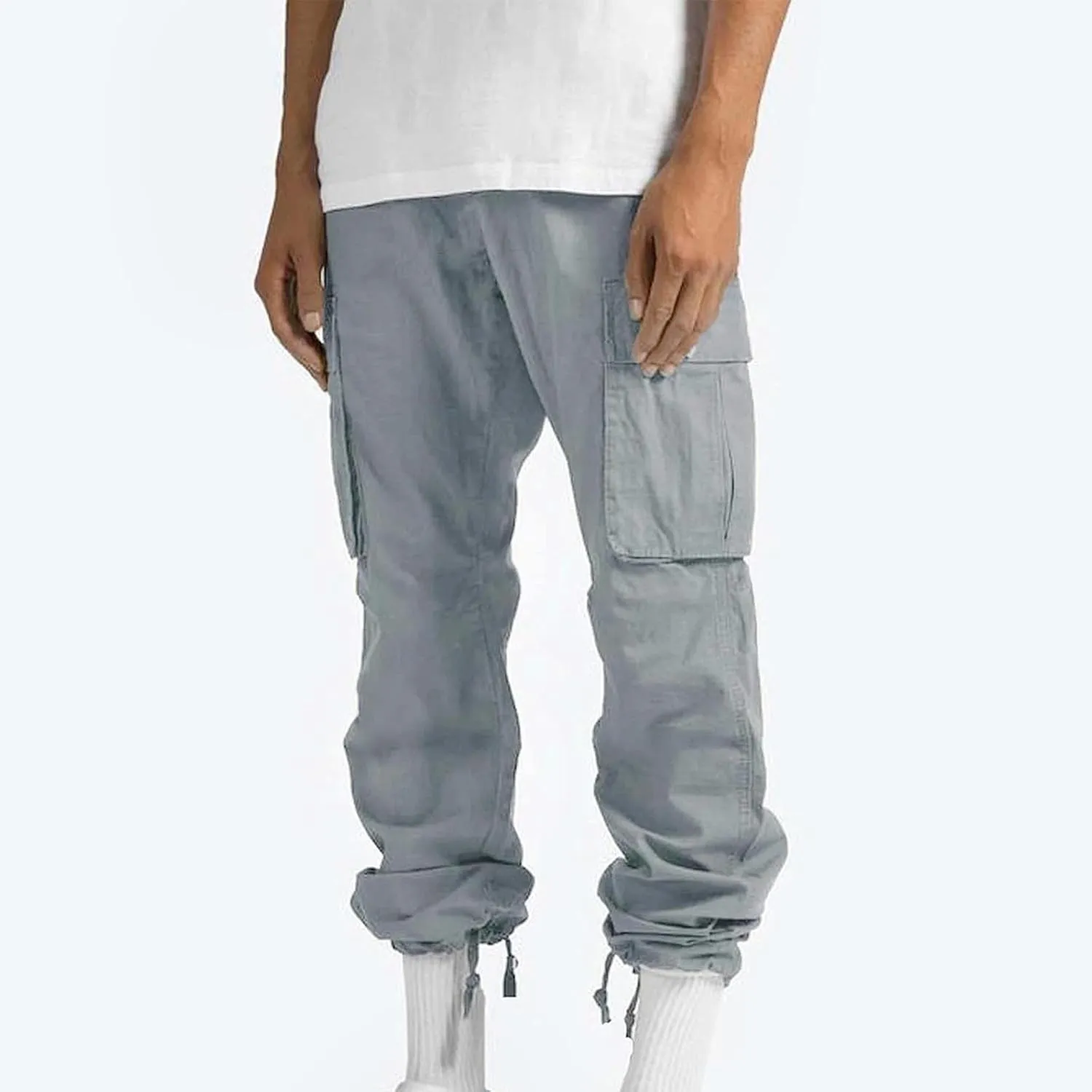Work Pants for Men Construction Flex Ripstop Tactical Joggers Lightweight Hiking Cargo Trousers with Pockets