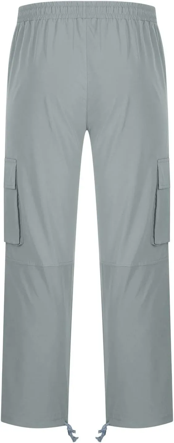 Work Pants for Men Construction Flex Ripstop Tactical Joggers Lightweight Hiking Cargo Trousers with Pockets