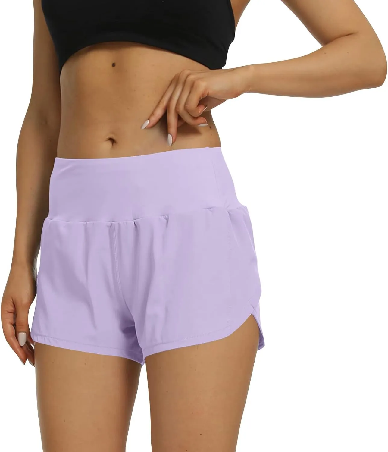 Workout Shorts for Women Athletic Shorts Yoga Running Gym Pants with Back Pocket with Zipper Activewear for Women