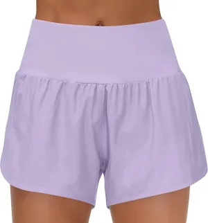 Workout Shorts for Women Athletic Shorts Yoga Running Gym Pants with Back Pocket with Zipper Activewear for Women