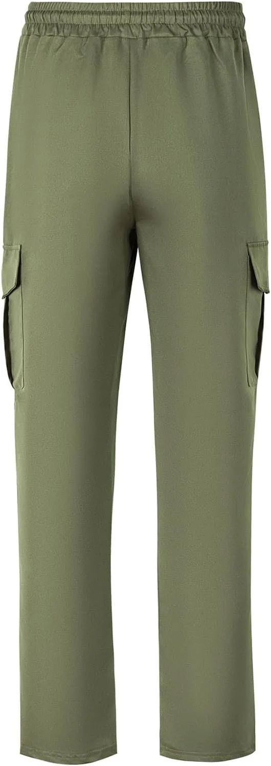 Xiaojmake Mens Linen Harem Pants Y2K Elastic Waist Lightweight Drawstring Boho Hippie Tapered Trouser Summer Beach Yoga Pant