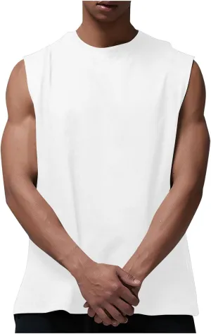 Xiaojmake Mens Sleeveless UPF 50  Tank Shirts Quick Dry Workout Tank Top UV Protection Running Gym Outdoor Athletic T Shirts