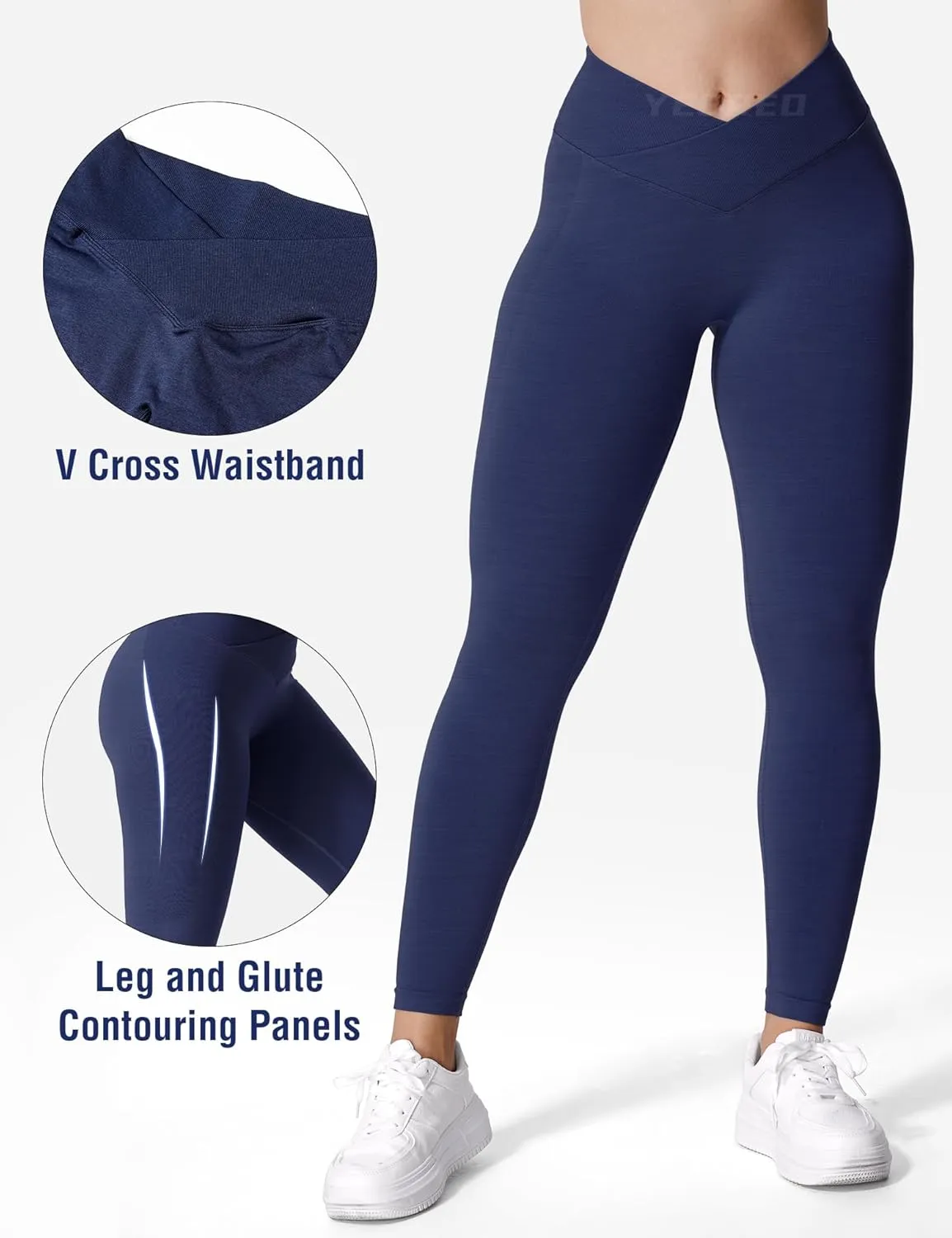 YEOREO V Waist Workout Leggings for Women Amplify Butt Lifting Scrunch Gym Leggings Seamless Yoga Pants