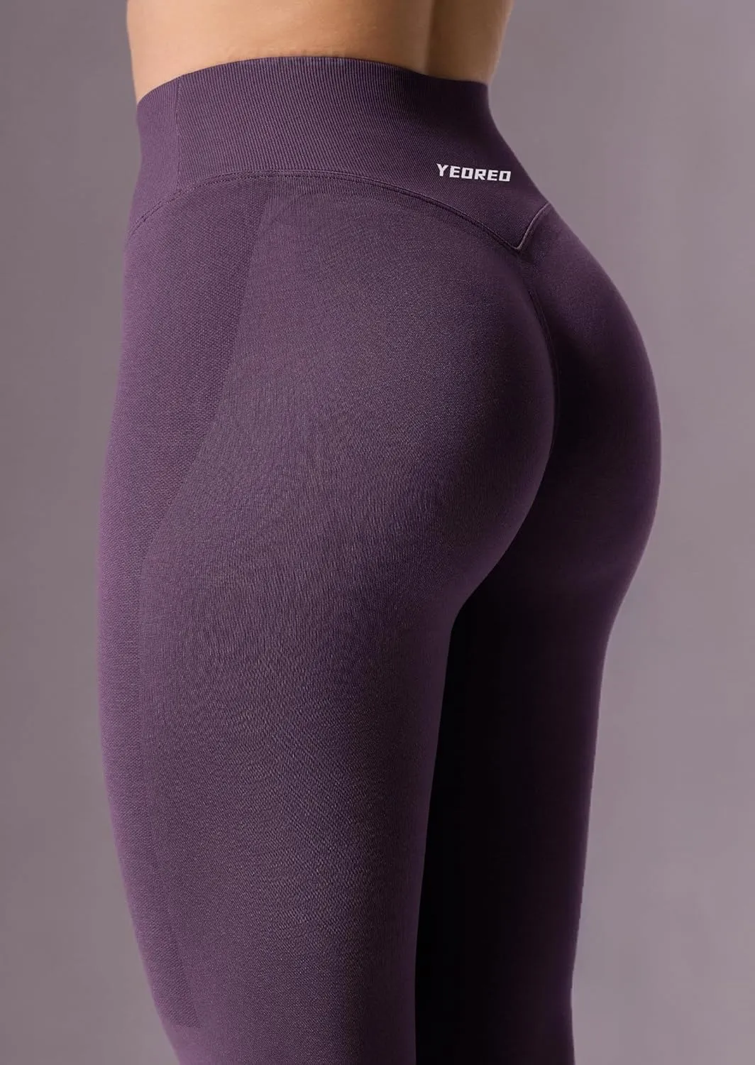 YEOREO V Waist Workout Leggings for Women Amplify Butt Lifting Scrunch Gym Leggings Seamless Yoga Pants