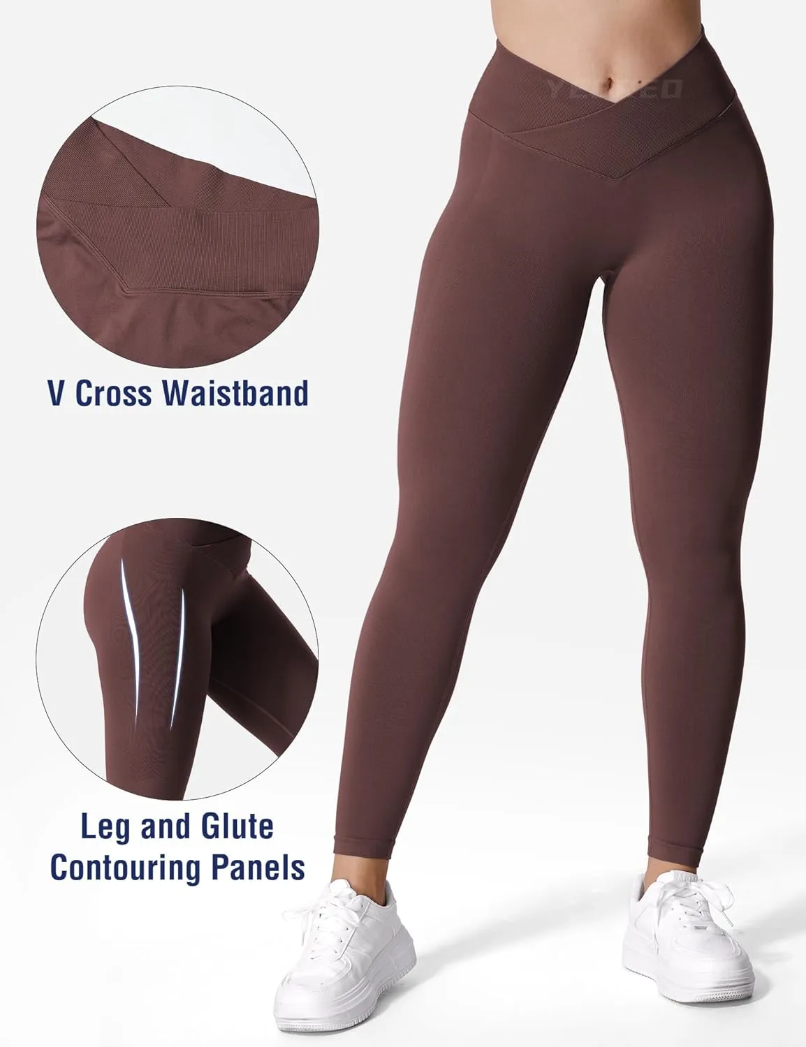 YEOREO V Waist Workout Leggings for Women Amplify Butt Lifting Scrunch Gym Leggings Seamless Yoga Pants