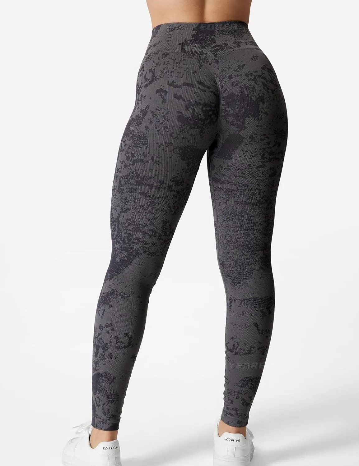 YEOREO Workout Leggings for Women V Waist Scrunch Gym Leggings Butt Lifting Seamless Yoga Pants