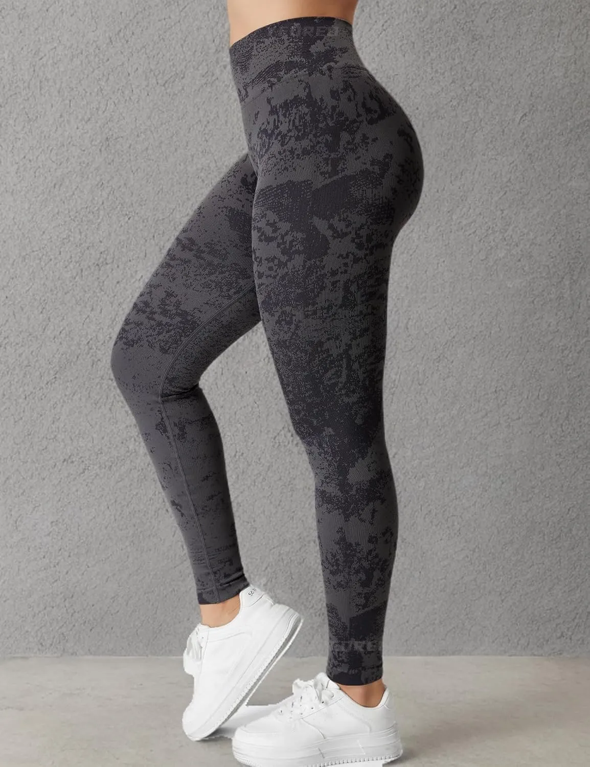 YEOREO Workout Leggings for Women V Waist Scrunch Gym Leggings Butt Lifting Seamless Yoga Pants