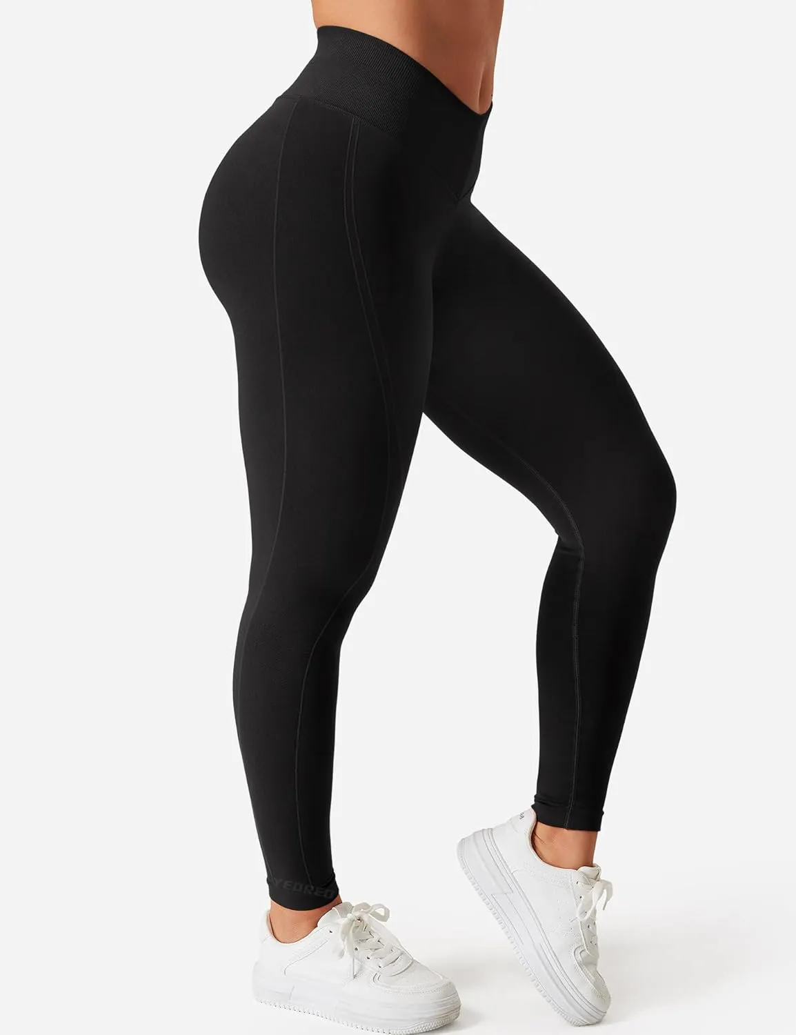 YEOREO Workout Leggings for Women V Waist Scrunch Gym Leggings Butt Lifting Seamless Yoga Pants