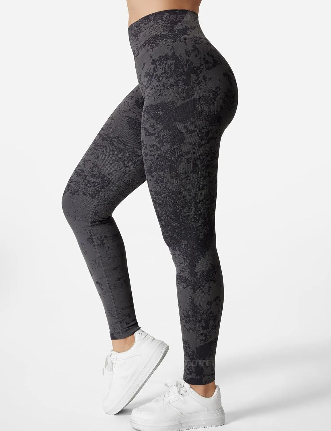 YEOREO Workout Leggings for Women V Waist Scrunch Gym Leggings Butt Lifting Seamless Yoga Pants