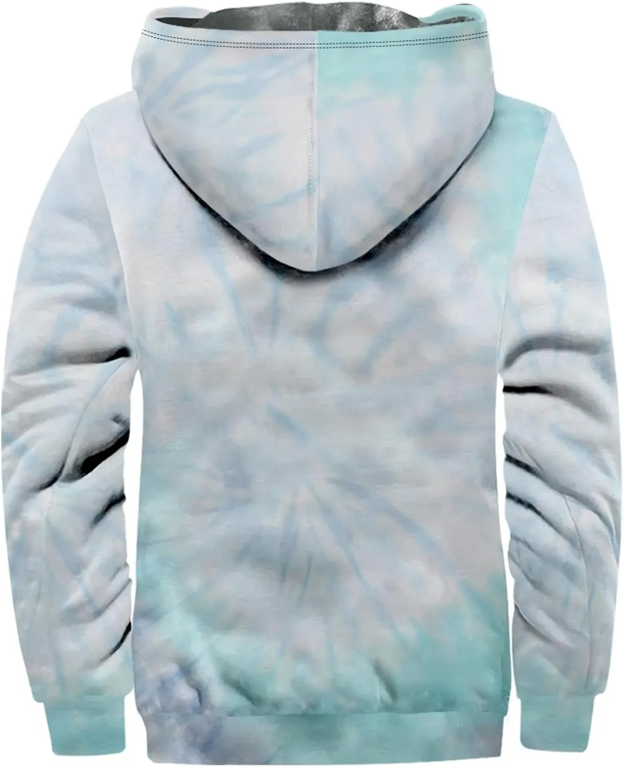 Ymosrh Men's Casual Hooded Jacket Graphic Sherpa Lined Fleece Hoodie Jacket Winter Warm Sweatershirt Coats Jacket, M-7XL