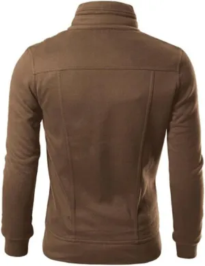 Ymosrh Mens Flannel Jacket Slim Designed Lapel Cardigan Coat Jacket Waterproof Jackets for Men