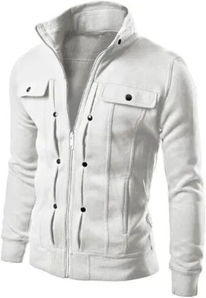Ymosrh Mens Flannel Jacket Slim Designed Lapel Cardigan Coat Jacket Waterproof Jackets for Men