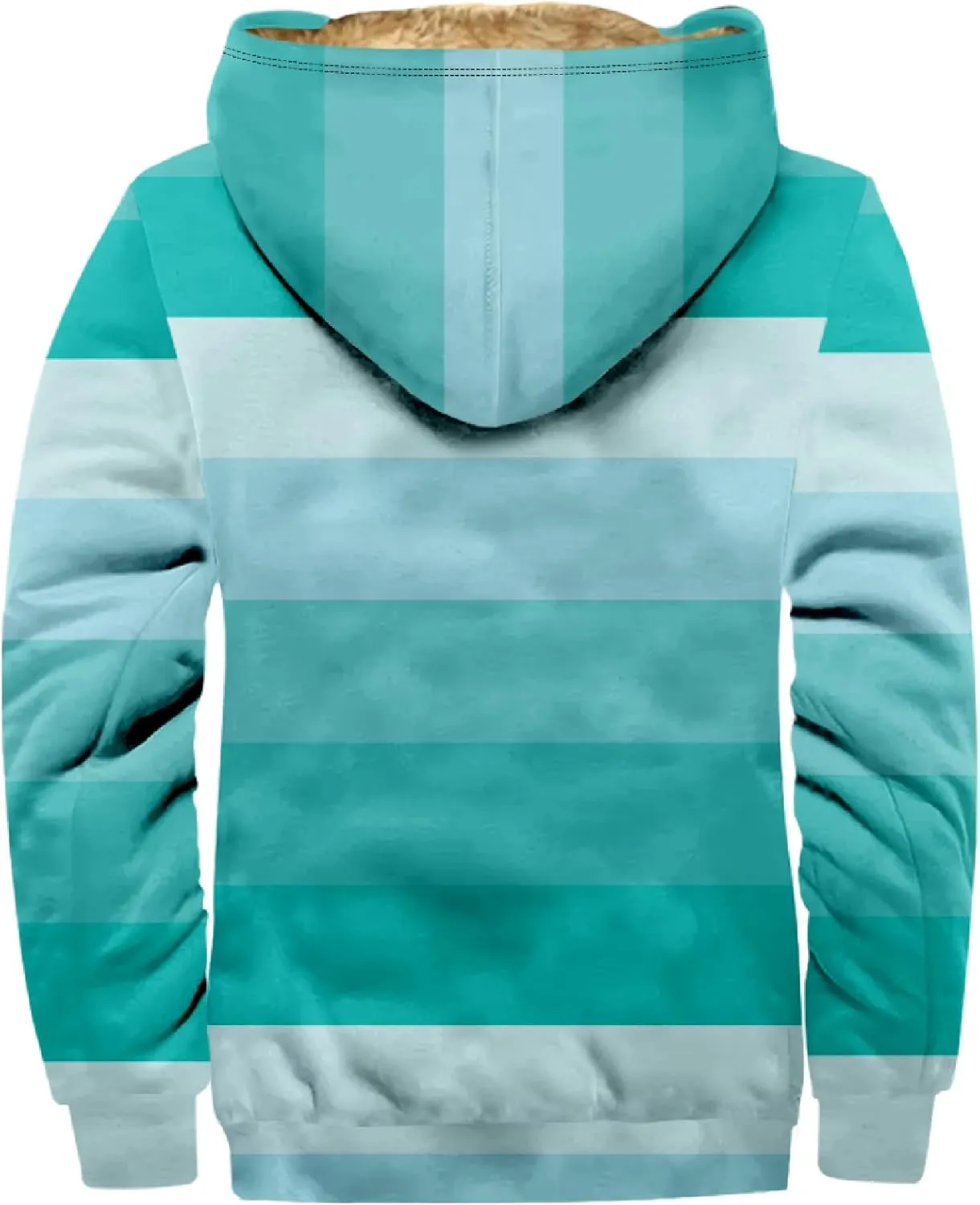 Ymosrh Men's Fleece Jacket with Hood Winter Graphic Warm Thicken Sherpa Lined Full Zip Jackets Coats, S-4XL