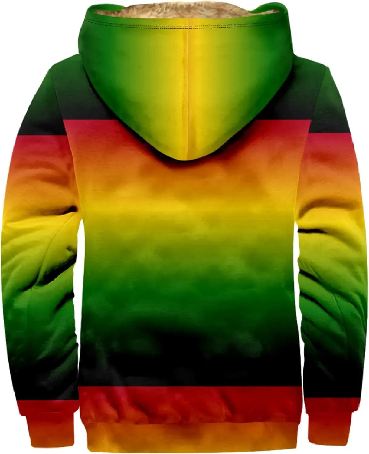 Ymosrh Men's Fleece Jacket with Hood Winter Graphic Warm Thicken Sherpa Lined Full Zip Jackets Coats, S-4XL