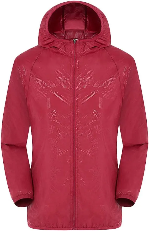 Ymosrh Men's Jacket Coat with Hood Lightweight Waterproof Jacket Raincoat for Golf Cycling Windbreaker Jackets, S-4XL
