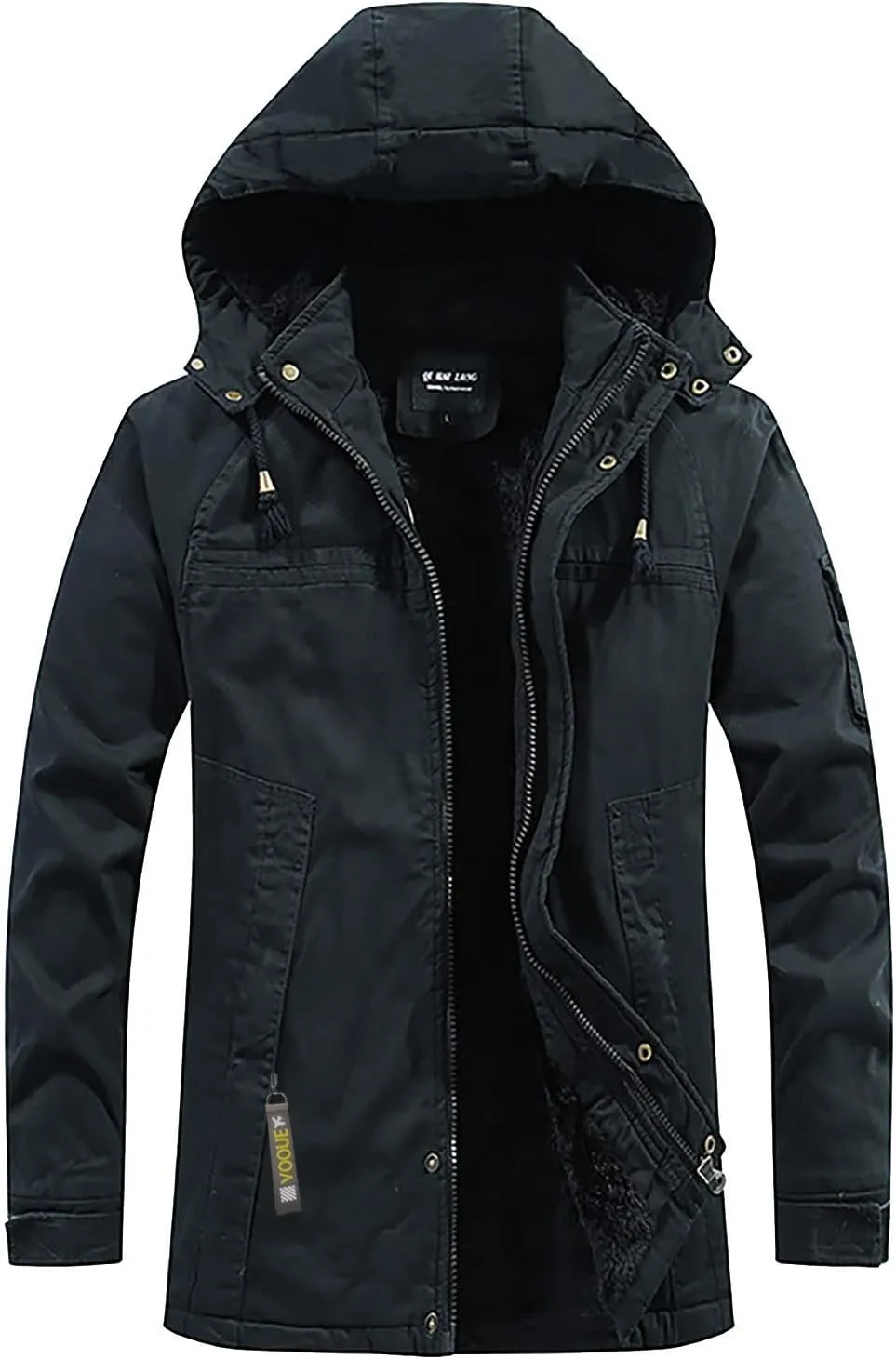 Ymosrh Men's Jackets Coat with Hood Waterproof Windproof Hiking Coat Lightweight Windbreaker Jacket, M-4XL