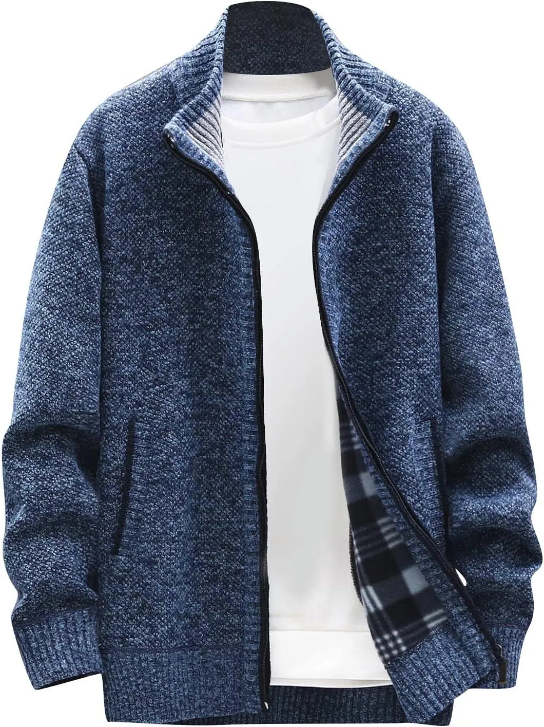 Ymosrh Mens Jackets Fashion Winter Men's Loose Cardigan Warm Lapel Hooded Jacket Sweater Waterproof Jackets for Men
